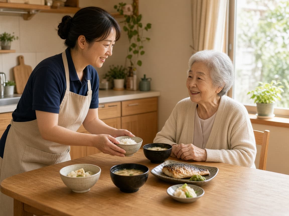 訪問介護ステーションみらいえの様子